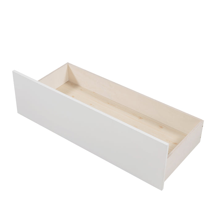 Twin Size House Bed Wood Bed with Two Drawers