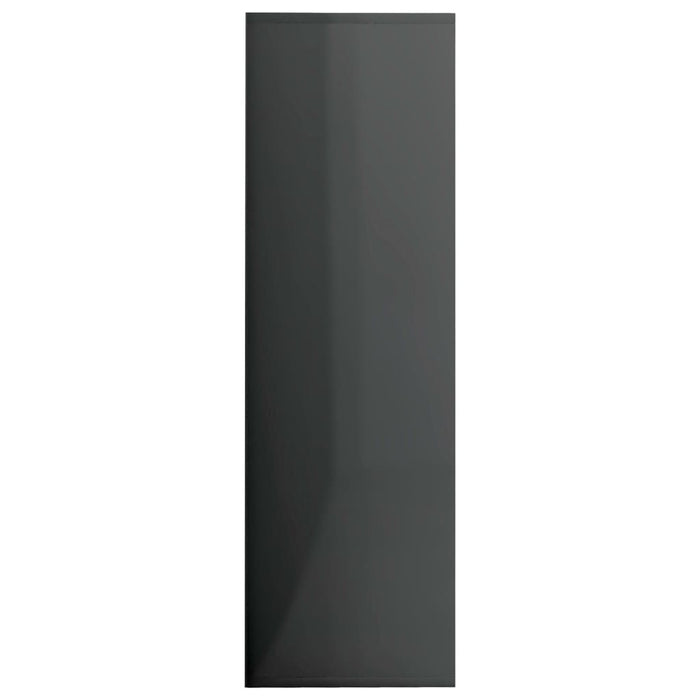 Book Cabinet High Gloss Gray 38.6"x11.8"x38.6" Chipboard