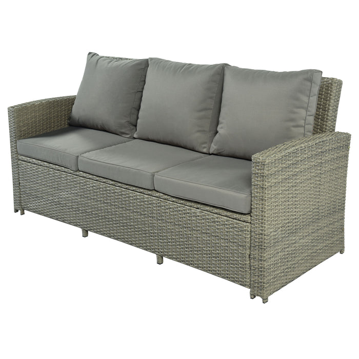5-Piece Classic Rattan Sectional Seating Group Set