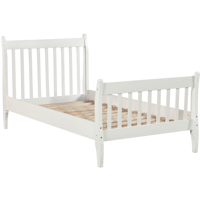 New Space Platform Twin Bed Frame Mattress Foundation with Wood Slat Support