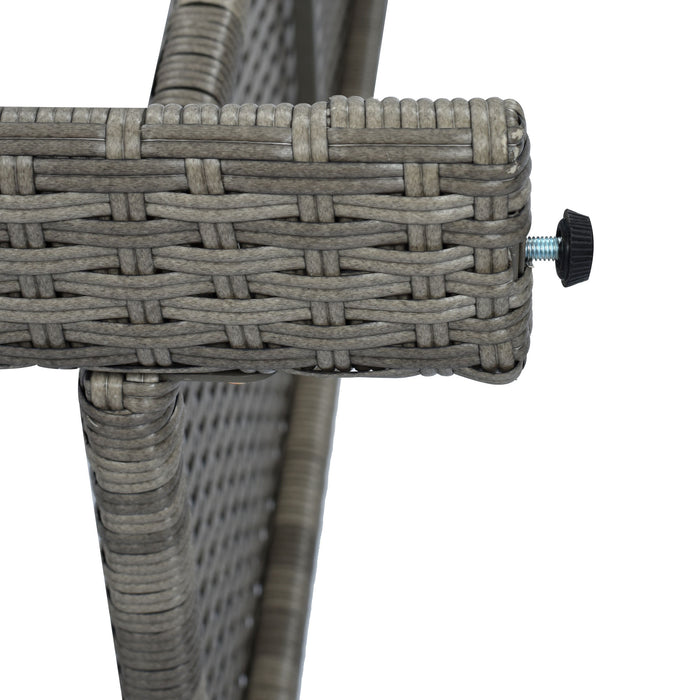 4-Piece Outdoor Patio Sectional Rattan Sofa Set,All-Weather PE Wicker Conversation Set