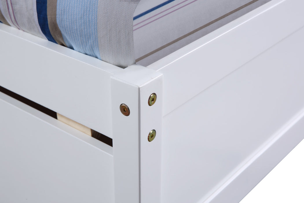 Twin Bed with 2 Storage drawers,White