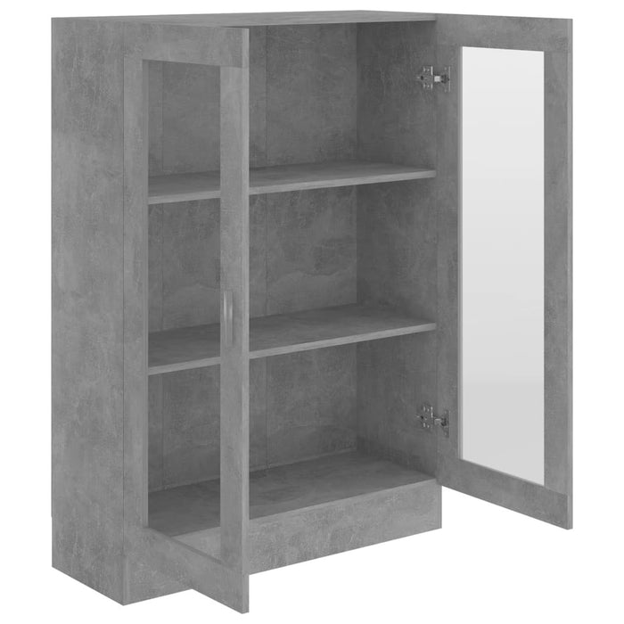 Vitrine Cabinet Concrete Gray 32.5"x12"x45.3" Chipboard