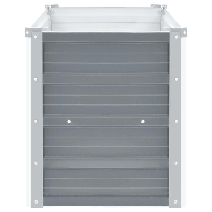 Garden Raised Bed Galvanized Steel 63"x15.7"x17.7" Gray