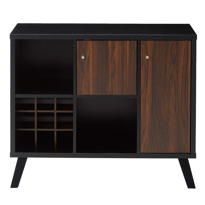 DunaWest Wooden Wine Bar Storage with 2 door cabinet and Storage Cubes