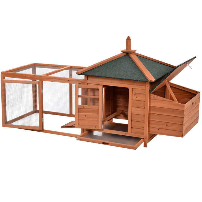 Large Outdoor Wooden Chicken Coop Poultry Cage Rabbit Hutch