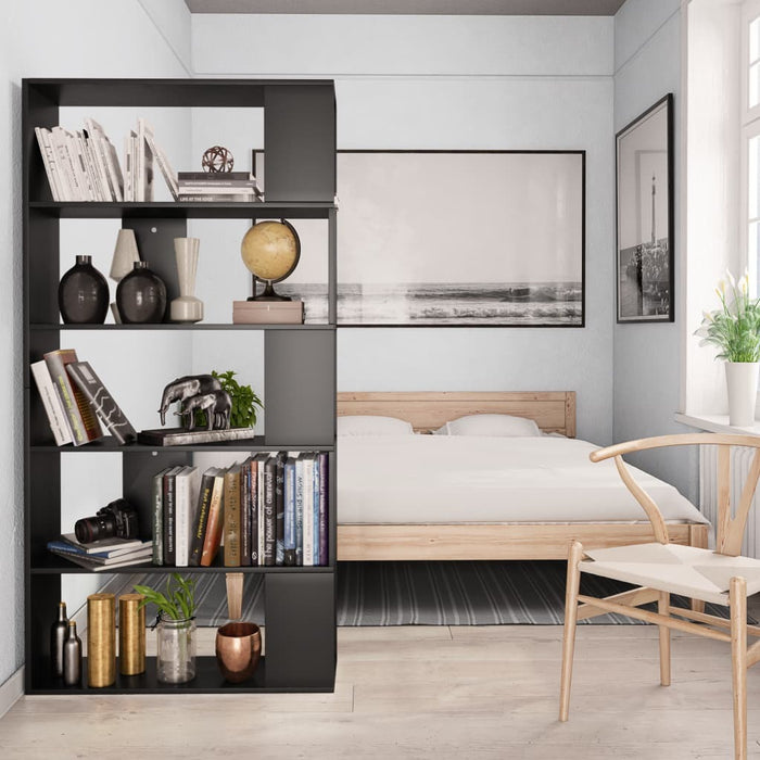 Book Cabinet/Room Divider Black 31.5"x9.4"x62.6"