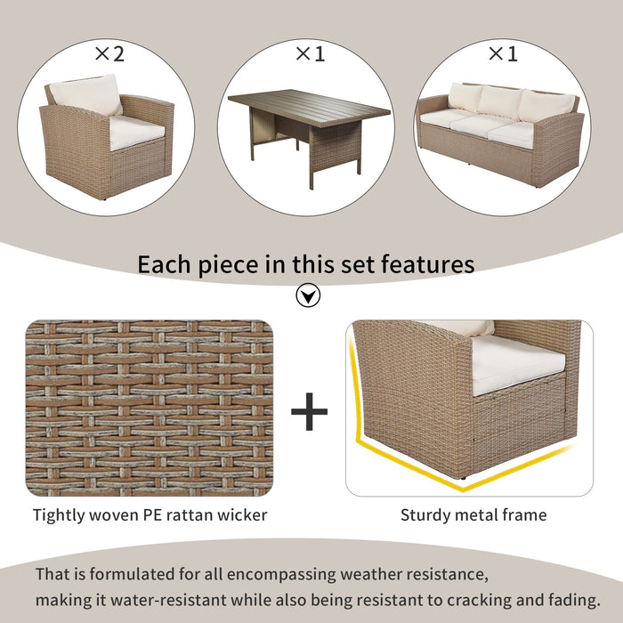 4-Piece Conversation Outdoor Patio Furniture Set