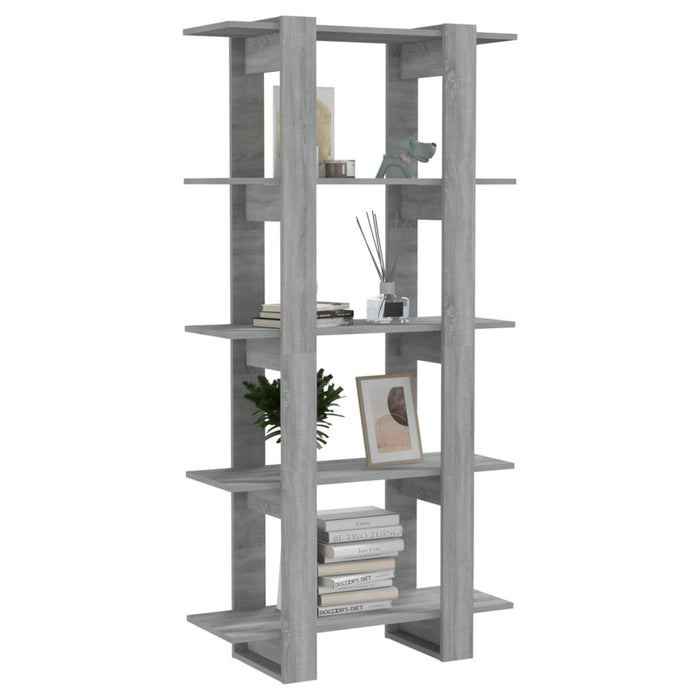 Book Cabinet/Room Divider Gray Sonoma 31.5"x11.8"x63" Chipboard