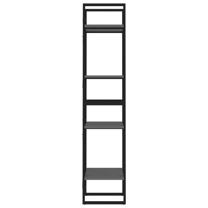 4-Tier Book Cabinet Gray 15.7"x11.8"x55.1" Chipboard