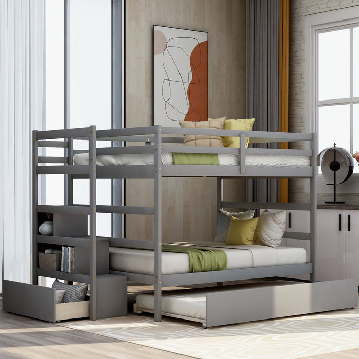 Simple Living Full over Full Bunk Bed with Twin Size Trundle