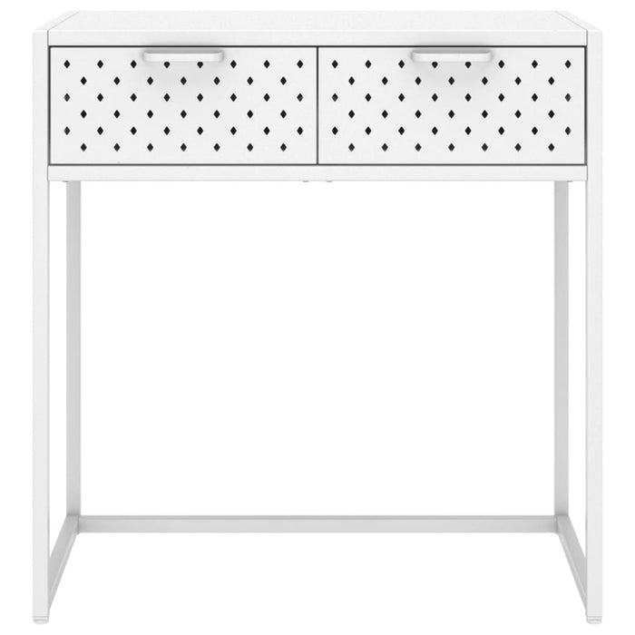Classic Console Table White 28.3"x13.8"x29.5" Steel