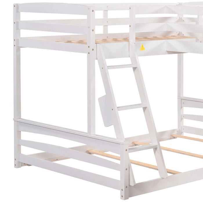 MyRoom Twin over Full Bunk Bed with Twin Size Loft Bed Slide