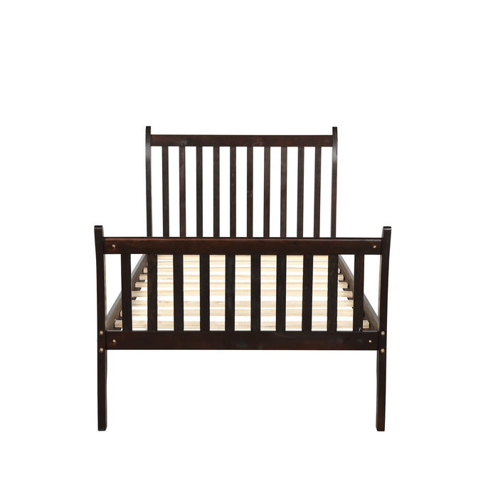 New Space Platform Twin Bed Frame Mattress Foundation with Wood Slat Support