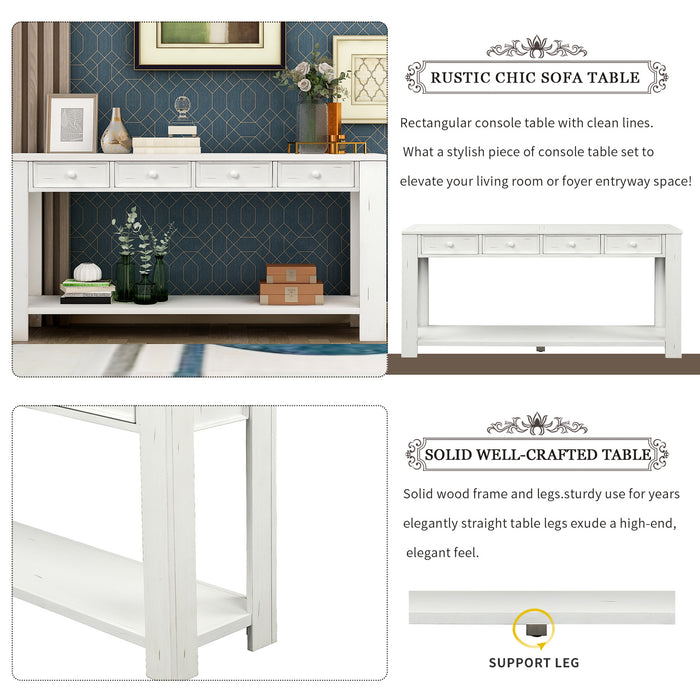 Simmons Console Table for Entryway Hallway (Antique White)