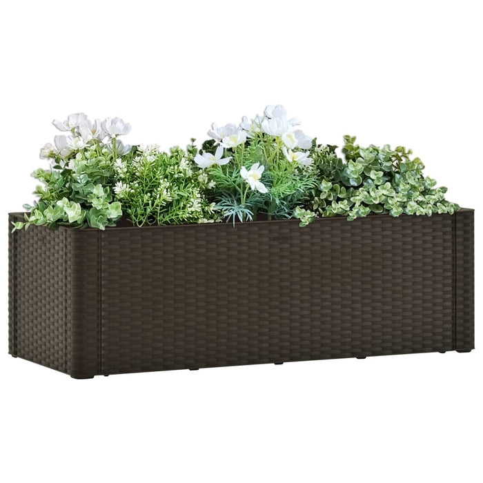 Garden Raised Bed with Self Watering System Mocha 39.4"x16.9"x13"