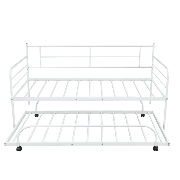 Metal Daybed with Trundle,Twin Size