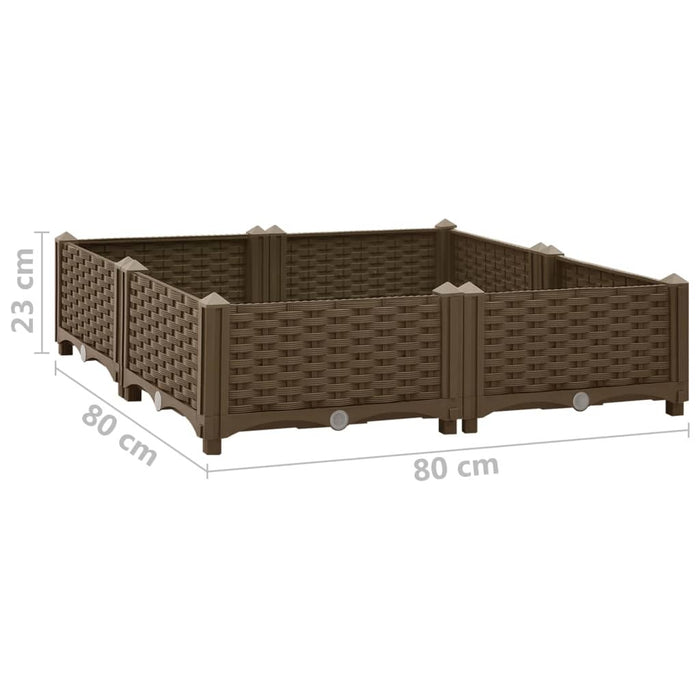 Raised Bed 31.5"x31.5"x9.1" Polypropylene