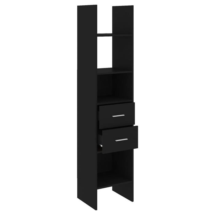 Book Cabinet Black 15.7"x13.8"x70.9" Chipboard