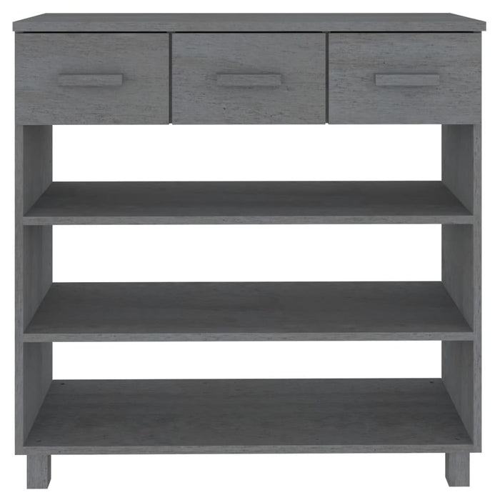 Toplan Console Table Dark Gray 35.4"x13.8"x35.4" Solid Wood Pine