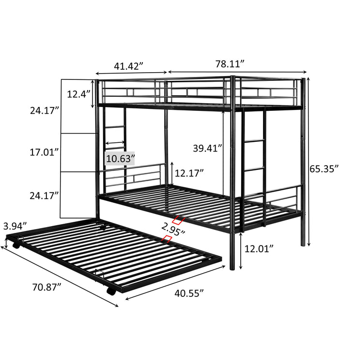 Good Living Twin over twin bunk bed with trundle