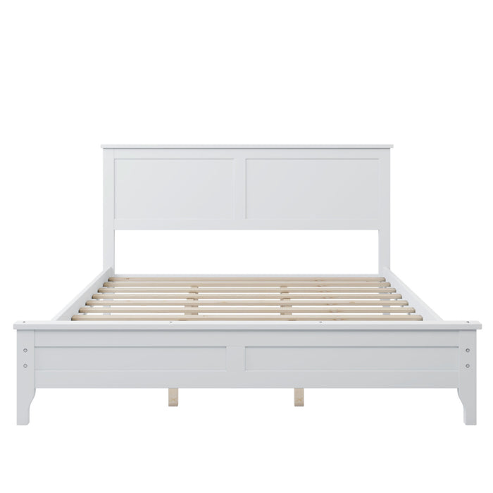 Modern  Solid Wood Queen Platform Bed