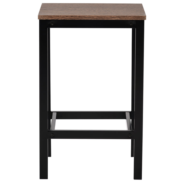 5-Piece Kitchen Counter Height Table Set, Industrial Dining Table with 4 Chairs
