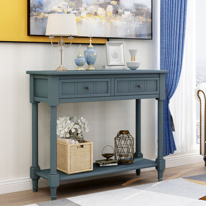 Daisy Series Console Table Traditional Design (Navy)