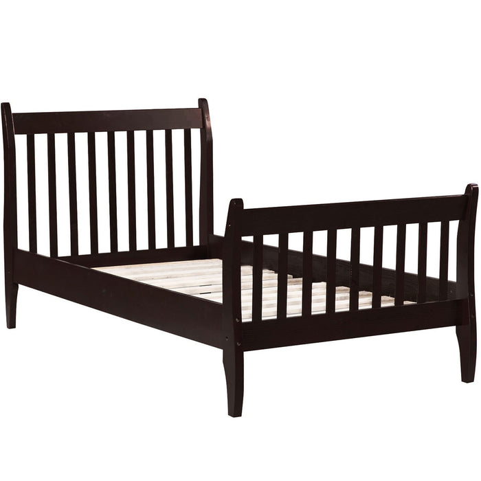New Space Platform Twin Bed Frame Mattress Foundation with Wood Slat Support