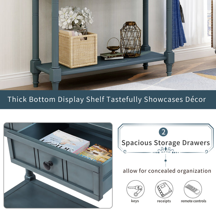 Daisy Series Console Table Traditional Design (Navy)