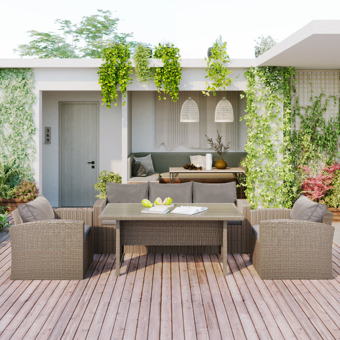 4-Piece Conversation Outdoor Patio Furniture Set