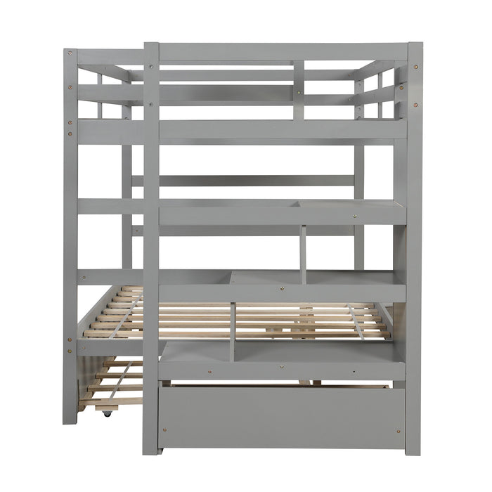 Simple Living Full over Full Bunk Bed with Twin Size Trundle