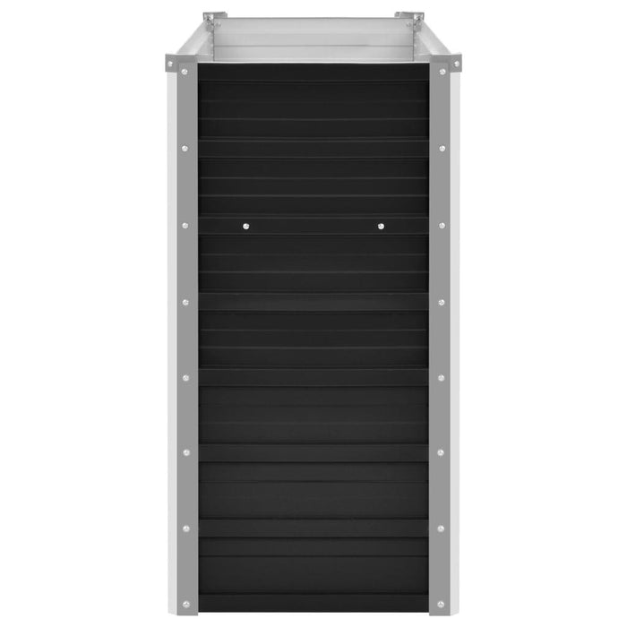 Garden Raised Bed Anthracite 139.4"x15.7"x30.3" Galvanised Steel