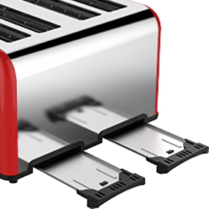 Toaster 4 slices, stainless steel extra-wide slot toaster