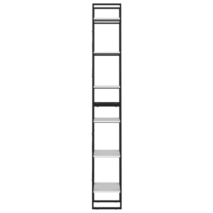 6-Tier Book Cabinet White 15.7"x11.8"x82.7" Chipboard