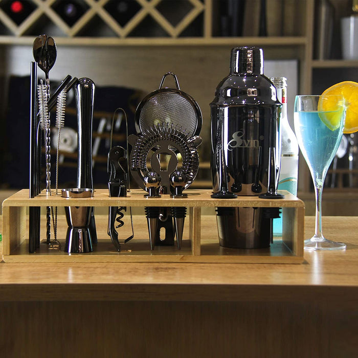 Svin Bartender Kit, 20 Piece Bar Tool Set with Bamboo Stand