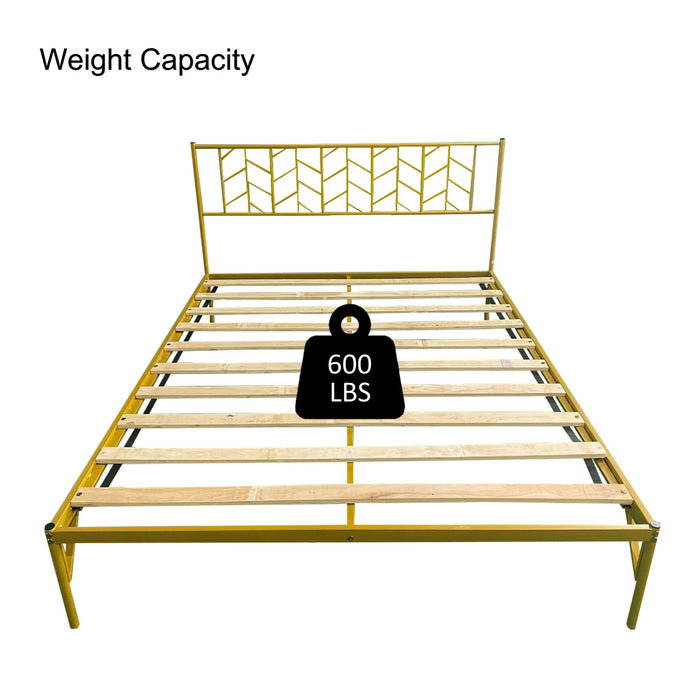 Vintage Look Queen Metal Bed Frame
