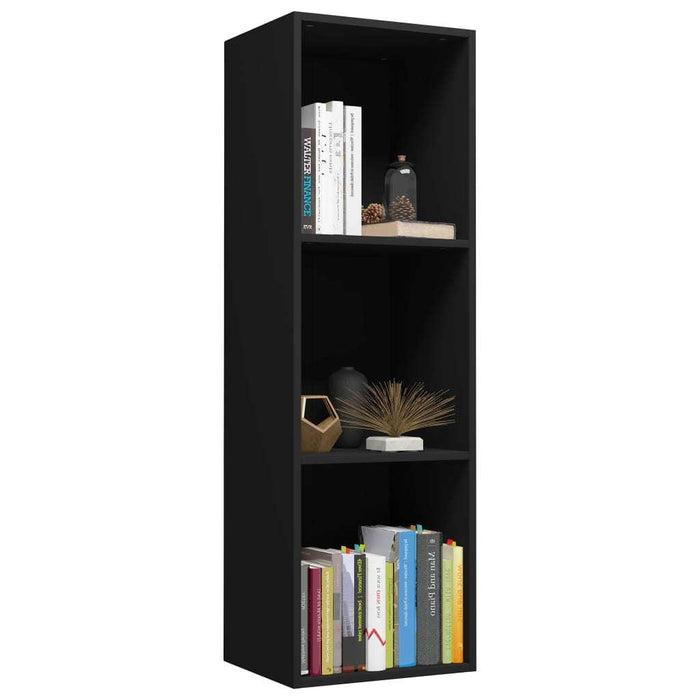 Book Cabinet/TV Cabinet Black 14.2"x11.8"x44.9"