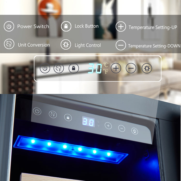 19 Bottle 57 Can Wine Cooler Refrigerator - Dual Zone Built-in