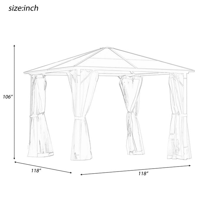Meridian Rustproof Aluminum Patio Gazebo