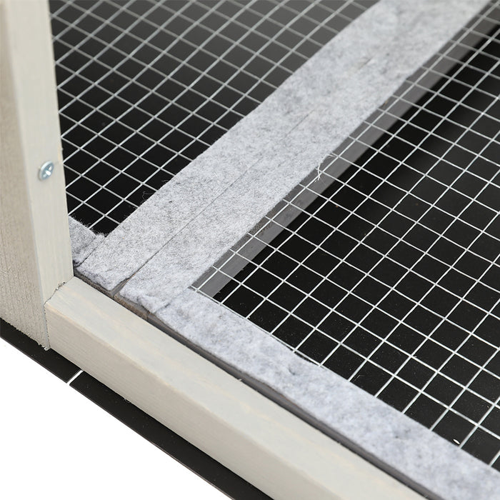 Rabbit Hutch Indoor and Outdoor Rabbit Removable Bottom Wire Mesh