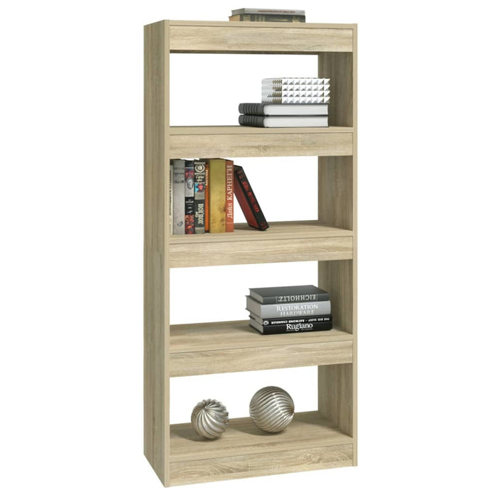 Book Cabinet/Room Divider Sonoma Oak 23.6"x11.8"x53.1" Engineered Wood