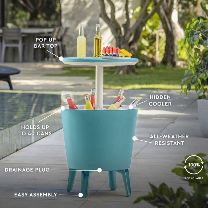 7.5 Gallon Modern Cool Bar Outdoor Patio Furniture With Wine Cooler