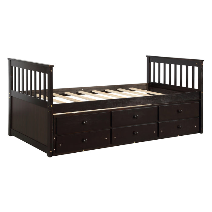 Captains Durable Twin Daybed with Trundle Storage
