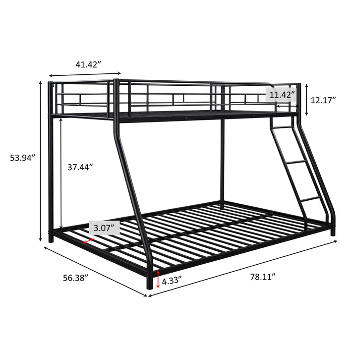 Twin over Full Metal Bunk Bed