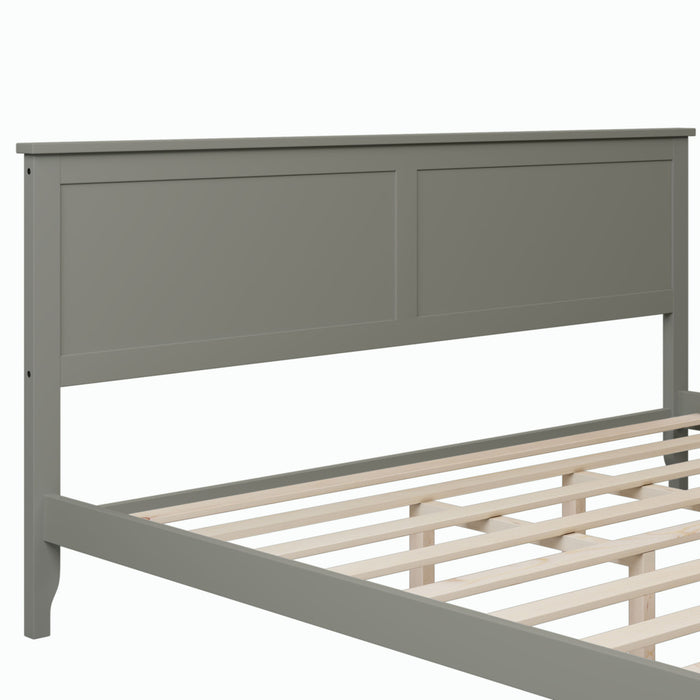 Modern Solid Wood King Platform Bed