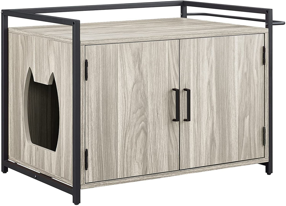 GOOD & GRACIOUS Hidden Cat Litter Box Furniture with Ventilation and Bench Seat
