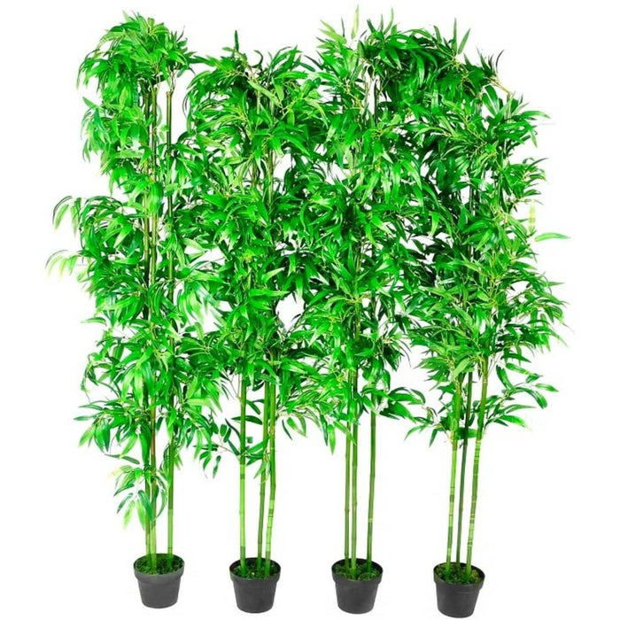 Set of 4 Bamboo Artificial Home Decor 75"