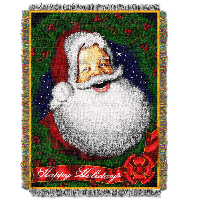 Howdy Santa 48"x 60" Woven Tapestry