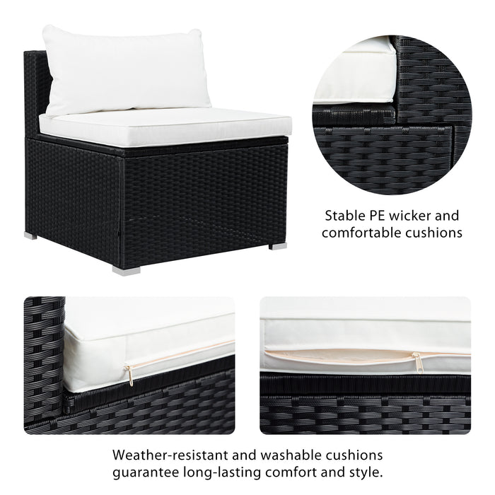 9-piece Outdoor Patio PE Wicker Rattan conversation Sectional Sofa sets